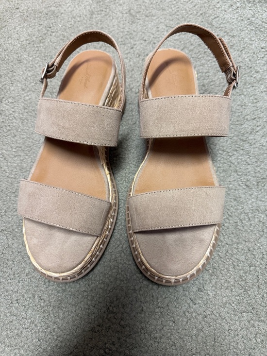 Universal Thread Shoes - Universal Thread Taupe Suede Double-Strap Slingback Sandals